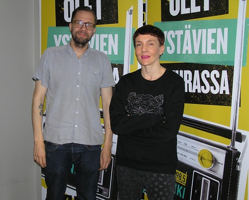 Radio Helsingin Aleksi Pahkala ja Maria Veitola